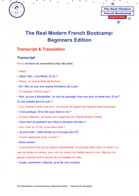 The+Real+Modern+French+Bootcamp+Beginners+Edition+–+Transcript+&+Translation-1